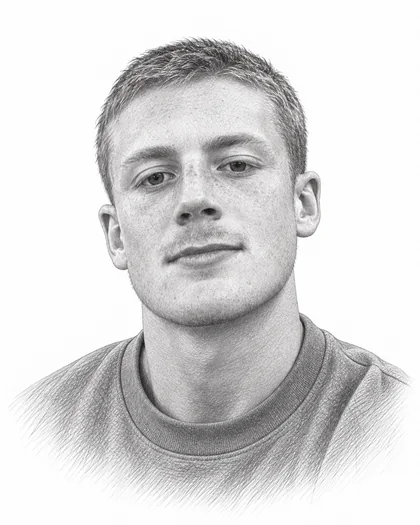 Pencil portrait of Jim Løining